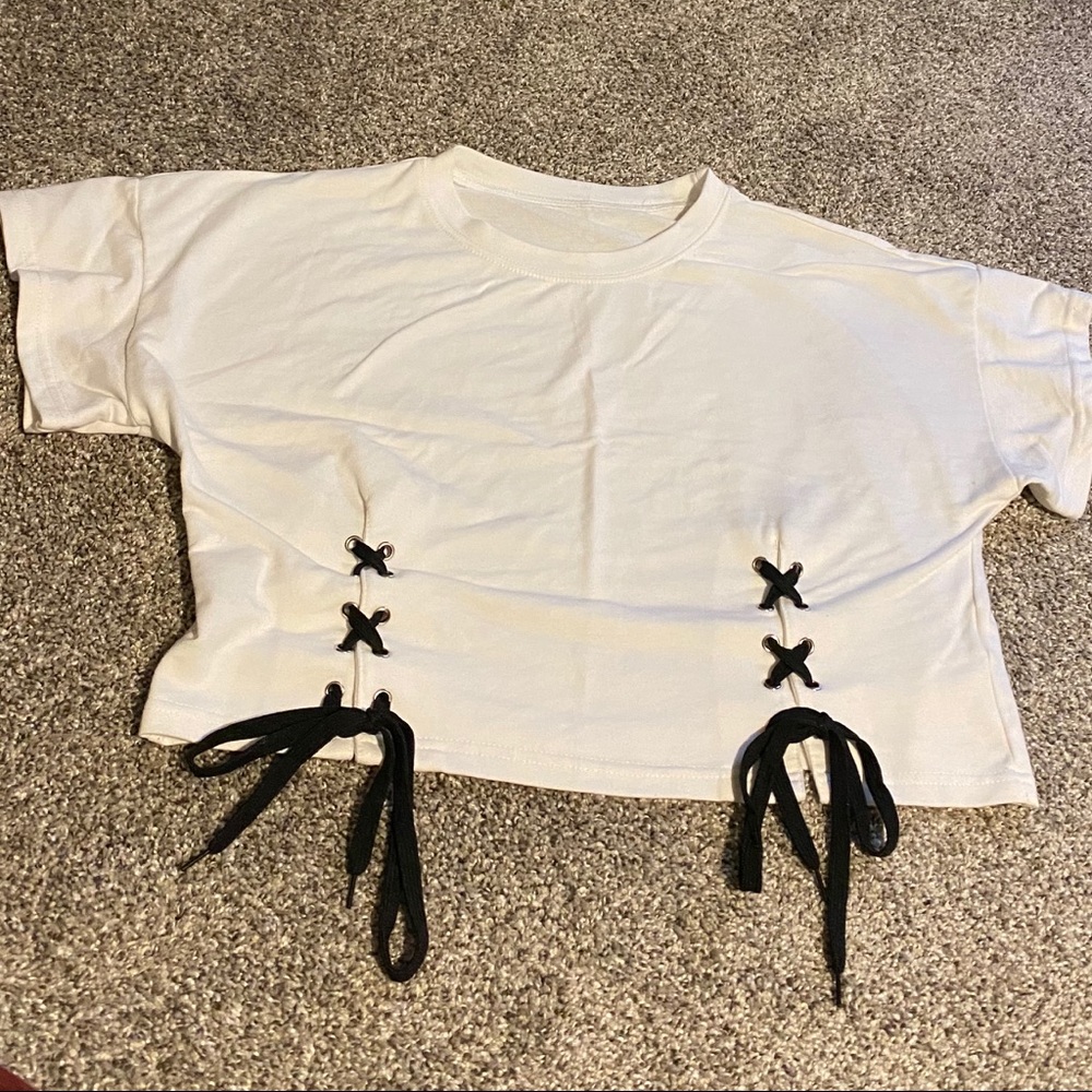Lace Up Crop Top